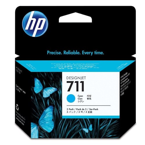 Inkoust HP 711 CZ134A cyan 3-pack