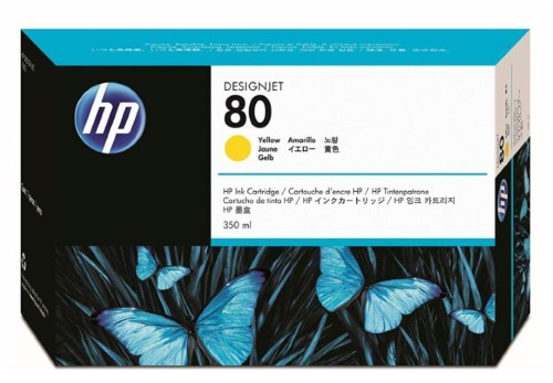 Inkoust HP 80 C4848A 350ml yellow