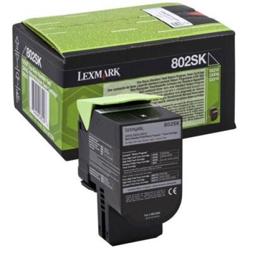 Toner Lexmark 802KS black return 80C2SK0 