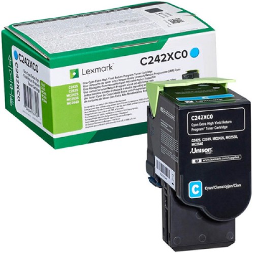 Toner Lexmark C242XC0 cyan 3500K